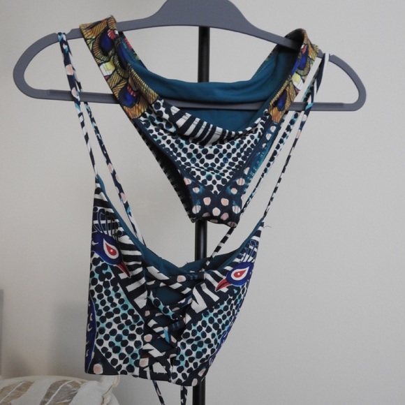 Mara Hoffman Peacock Bikini Set🦚✨Top S / Bottom M - Picture 6 of 7